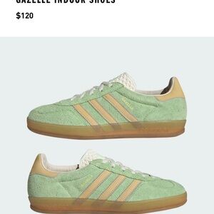 Adidas Gazelle Indoor Mint and Beige Sneakers